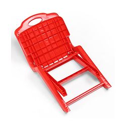 Babyhug Kids Portable Non-Slip Folding Chair| Light Weight & Portable| Ideal for Indoor & Outdoor| Home & Classroom Use| Comfortable Back Rest - Red