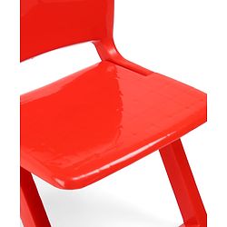 Babyhug Kids Portable Non-Slip Folding Chair| Light Weight & Portable| Ideal for Indoor & Outdoor| Home & Classroom Use| Comfortable Back Rest - Red