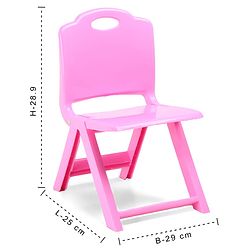 Babyhug Kids Portable Non-Slip Folding Chair| Light Weight & Portable| Ideal for Indoor & Outdoor| Home & Classroom Use| Comfortable Back Rest - Blue