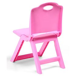 Babyhug Kids Portable Non-Slip Folding Chair| Light Weight & Portable| Ideal for Indoor & Outdoor| Home & Classroom Use| Comfortable Back Rest - Blue
