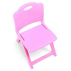 Babyhug Kids Portable Non-Slip Folding Chair| Light Weight & Portable| Ideal for Indoor & Outdoor| Home & Classroom Use| Comfortable Back Rest - Blue