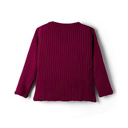 Babyhug Knit Full Sleeves Pullover Sweater with Heart Embroidery - Pink