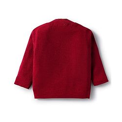 Babyhug Sweater Knit Full Sleeves Winter Wear Top & Palazzo Set With Heart Embroidery - Fuchsia