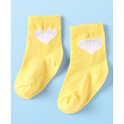 Cute Walk by Babyhug Knit Ankle Length Anti Bacterial Socks With Floral & Heart Design Pack of 5 - Multicolor