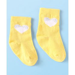 Cute Walk by Babyhug Knit Ankle Length Anti Bacterial Socks With Floral & Heart Design Pack of 5 - Multicolor