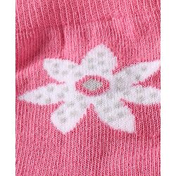 Cute Walk by Babyhug Knit Ankle Length Anti Bacterial Socks With Floral & Heart Design Pack of 5 - Multicolor