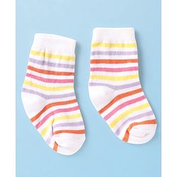 Cute Walk by Babyhug Knit Ankle Length Anti Bacterial Socks With Floral & Heart Design Pack of 5 - Multicolor