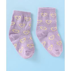 Cute Walk by Babyhug Knit Ankle Length Anti Bacterial Socks With Floral & Heart Design Pack of 5 - Multicolor