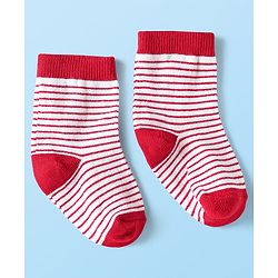 Cute Walk By Babyhug Cotton Knit Ankle Length Anti Bacterial Socks With Stripes & Vehicles Design Pack Of 5 - Multi Colour