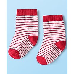 Cute Walk By Babyhug Cotton Knit Ankle Length Anti Bacterial Socks With Stripes & Vehicles Design Pack Of 5 - Multi Colour