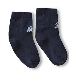 Cute Walk by Babyhug Knit Ankle Length Anti Bacterial Socks with Animal Design & Stripes Pack of 3 - Light & Navy Blue