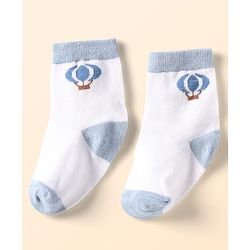 Cute Walk by Babyhug Ankle Length Anti Bacterial Socks With Cloud Design Pack of 5 - Multicolor