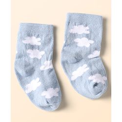 Cute Walk by Babyhug Ankle Length Anti Bacterial Socks With Cloud Design Pack of 5 - Multicolor