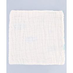 Babyhug 6 Layer Muslin Cotton Wash Cloths for Babies| High Absorbency| Ultra Soft & Baby Safe| Machine Washable| Feeding| Diapering| Newborn Face Towel| Burp Cloth| Wipes Pack of 3 - White