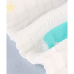 Babyhug 6 Layer Muslin Cotton Wash Cloths for Babies| High Absorbency| Ultra Soft & Baby Safe| Machine Washable| Feeding| Diapering| Newborn Face Towel| Burp Cloth| Wipes Pack of 3 - White