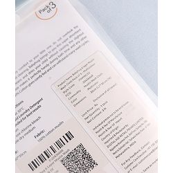 Babyhug 6 Layer Muslin Cotton Wash Cloths for Babies| High Absorbency| Ultra Soft & Baby Safe| Machine Washable| Feeding| Diapering| Newborn Face Towel| Burp Cloth| Wipes Pack of 3 - White