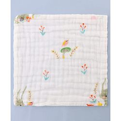 Babyhug 6 Layer Muslin Cotton Wash Cloths for Babies| High Absorbency| Ultra Soft & Baby Safe| Machine Washable| Feeding| Diapering| Newborn Face Towel| Burp Cloth| Wipes Pack of 3 - White