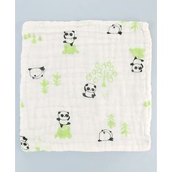 Babyhug 6 Layer Muslin Cotton Wash Cloths for Babies| High Absorbency| Ultra Soft & Baby Safe| Machine Washable| Feeding| Diapering| Newborn Face Towel| Burp Cloth| Wipes Pack of 3 - White