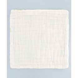 Babyhug 6 Layer Muslin Cotton Wash Cloths for Babies| High Absorbency| Ultra Soft & Baby Safe| Machine Washable| Feeding| Diapering| Newborn Face Towel| Burp Cloth| Wipes Pack of 3 - White