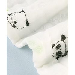 Babyhug 6 Layer Muslin Cotton Wash Cloths for Babies| High Absorbency| Ultra Soft & Baby Safe| Machine Washable| Feeding| Diapering| Newborn Face Towel| Burp Cloth| Wipes Pack of 3 - White