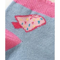 Cute Walk by Babyhug Knit Ankle Length Antibacterial Socks With Polka Dot Design & Stripes Pack Of 3 - Pink & Purple