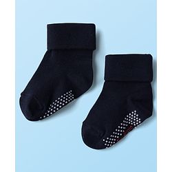 Cute Walk by Babyhug Knit Ankle Length Anti Bacterial Anti Skid Socks with Nautical Design Pack of 3 - Black Pink & White