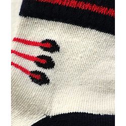 Cute Walk by Babyhug Knit Antibacterial Ankle Length Anti Skid Socks With Shoes Design Pack Of 3 - Red White & Cream