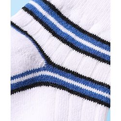 Cute Walk By Babyhug Cotton Knit Ankle Length Anti Bacterial Socks With Design Pack Of 3 - Multi Colour