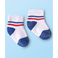 Cute Walk By Babyhug Cotton Knit Ankle Length Anti Bacterial Socks With Design Pack Of 3 - Multi Colour