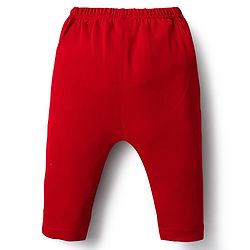 Babyhug Cotton Interlock Knit Full Length Diaper Leggings with Space Theme Print & Stripe Design Pack of 3 - Red & Blue