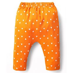 Babyhug Cotton Interlock Knit Full Length Diaper Leggings with Heart Floral & Fox Print Pack of 3 - Navy Blue Light Blue & Yellow