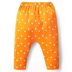 Babyhug Cotton Interlock Knit Full Length Diaper Leggings with Heart Floral & Fox Print Pack of 3 - Navy Blue Light Blue & Yellow