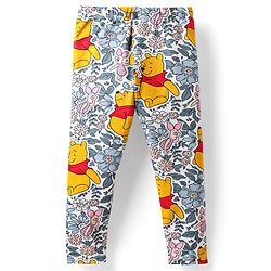 Babyhug Disney Lycra Knit Full Length Leggings with Winnie The Pooh Graphics Pack of 2 - Multicolor