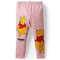 Babyhug Disney Lycra Knit Full Length Leggings with Winnie The Pooh Graphics Pack of 2 - Multicolor