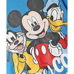 Babyhug Disney Interlock Knit Full Sleeves Onesies with Mickey Mouse Graphics Pack of 3 - White Blue & Green