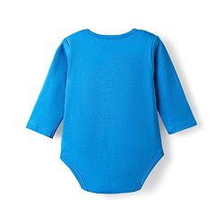 Babyhug Disney Interlock Knit Full Sleeves Onesies with Mickey Mouse Graphics Pack of 3 - White Blue & Green