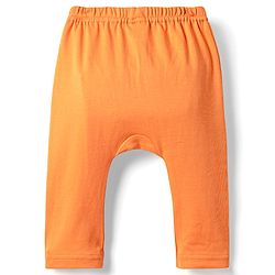 Babyhug Cotton Knit Full Length Diaper Leggings With Stripes & Animal Print Pack Of 3 - Orange Blue & Light Blue