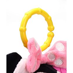 Babyhug Disney 29 cm Minnie Mouse Activity Plush Hanging Toy with Teether, Rattle & Crinkle Ear | Toy for Crib, Stroller & Car Seat | Supports Sensory Development | BIS Certified