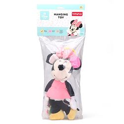 Babyhug Disney 29 cm Minnie Mouse Activity Plush Hanging Toy with Teether, Rattle & Crinkle Ear | Toy for Crib, Stroller & Car Seat | Supports Sensory Development | BIS Certified
