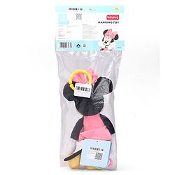 Babyhug Disney 29 cm Minnie Mouse Activity Plush Hanging Toy with Teether, Rattle & Crinkle Ear | Toy for Crib, Stroller & Car Seat | Supports Sensory Development | BIS Certified