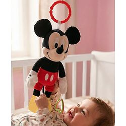 Babyhug Disney 29 cm Minnie Mouse Activity Plush Hanging Toy with Teether, Rattle & Crinkle Ear | Toy for Crib, Stroller & Car Seat | Supports Sensory Development | BIS Certified