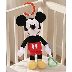Babyhug Disney 29 cm Minnie Mouse Activity Plush Hanging Toy with Teether, Rattle & Crinkle Ear | Toy for Crib, Stroller & Car Seat | Supports Sensory Development | BIS Certified