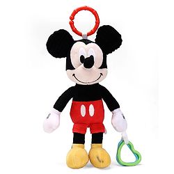 Babyhug Disney 29 cm Minnie Mouse Activity Plush Hanging Toy with Teether, Rattle & Crinkle Ear | Toy for Crib, Stroller & Car Seat | Supports Sensory Development | BIS Certified