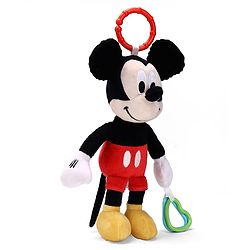 Babyhug Disney 29 cm Minnie Mouse Activity Plush Hanging Toy with Teether, Rattle & Crinkle Ear | Toy for Crib, Stroller & Car Seat | Supports Sensory Development | BIS Certified