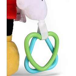 Babyhug Disney 29 cm Minnie Mouse Activity Plush Hanging Toy with Teether, Rattle & Crinkle Ear | Toy for Crib, Stroller & Car Seat | Supports Sensory Development | BIS Certified