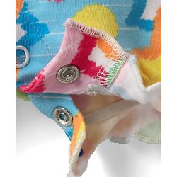 Babyhug 100% Cotton Knit Frill Sleeves Romper With Floral Print - Multicolor