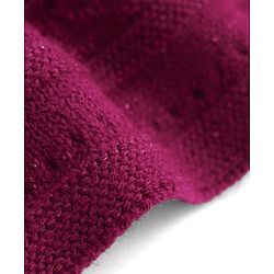 Babyhug Sweater Knit Full Sleeves Woollen Dress with Cable Knit Design - Burgandy