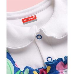 Babyhug 100% Cotton Interlock Knit Full Sleeves Romper with Floral Print - Multicolor