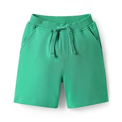 Babyhug Single Jersey Knit Half Sleeves T-Shirt & Shorts Set with Jungle Theme Print - Mint