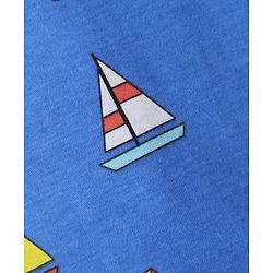 Babyhug 100% Cotton Knit Sleeveless Air Balloon & Boat Printed Sando Vests Pack of 3 - Multicolor